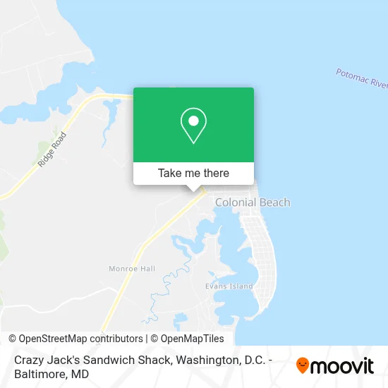 Crazy Jack's Sandwich Shack map