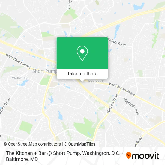 The Kitchen + Bar @ Short Pump map