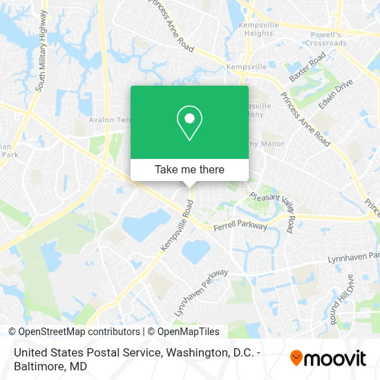 United States Postal Service map