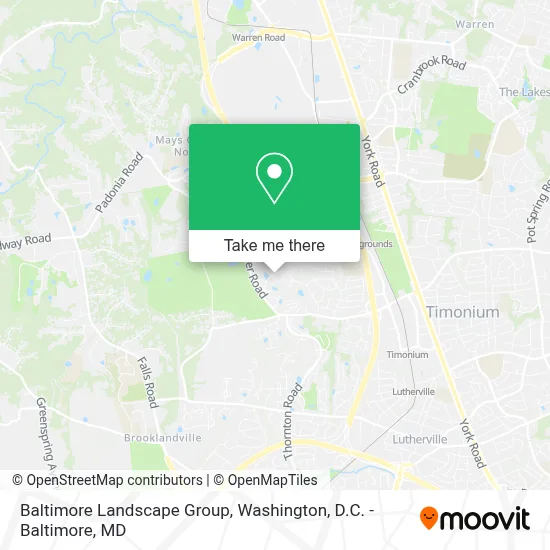 Baltimore Landscape Group map