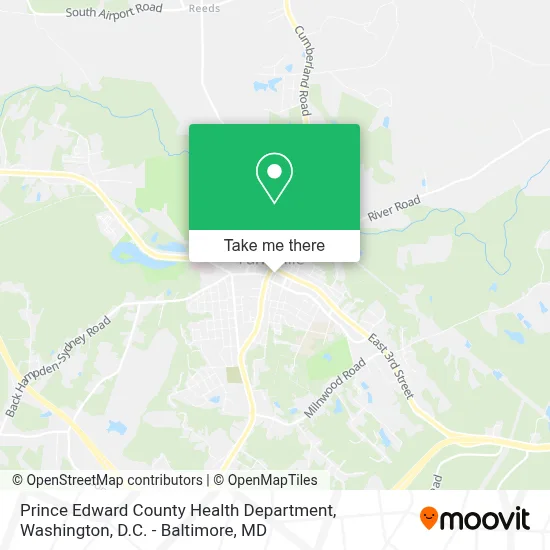 Prince Edward County Health Department map