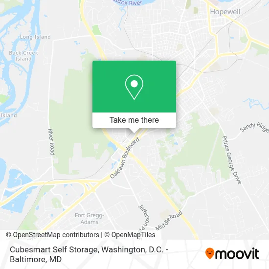 Cubesmart Self Storage map