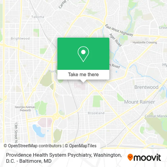 Providence Health System Psychiatry map