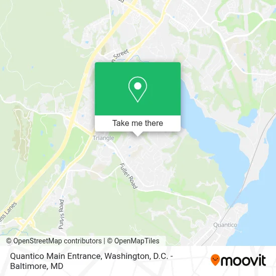 Quantico Main Entrance map