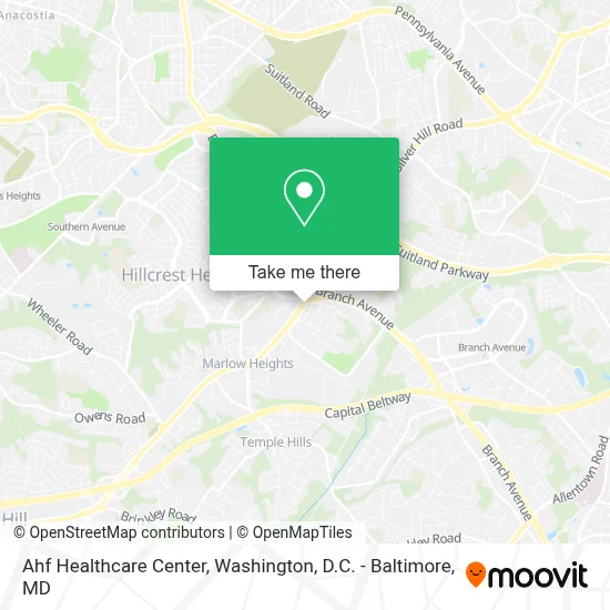 Ahf Healthcare Center map