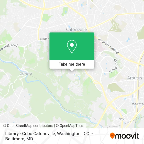 Library - Ccbc Catonsville map