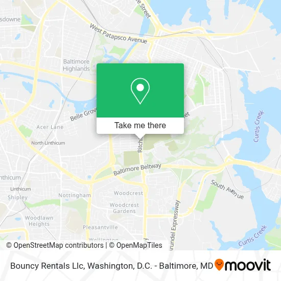 Bouncy Rentals Llc map