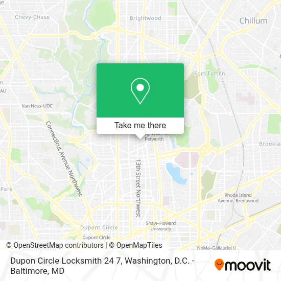 Dupon Circle Locksmith 24 7 map