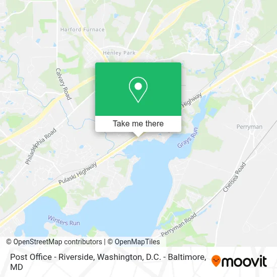 Post Office - Riverside map