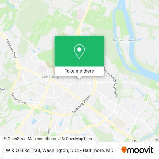 W & O Bike Trail map