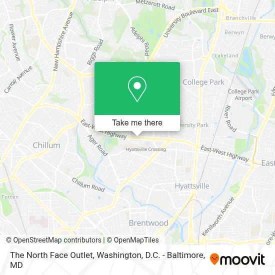 The North Face Outlet map