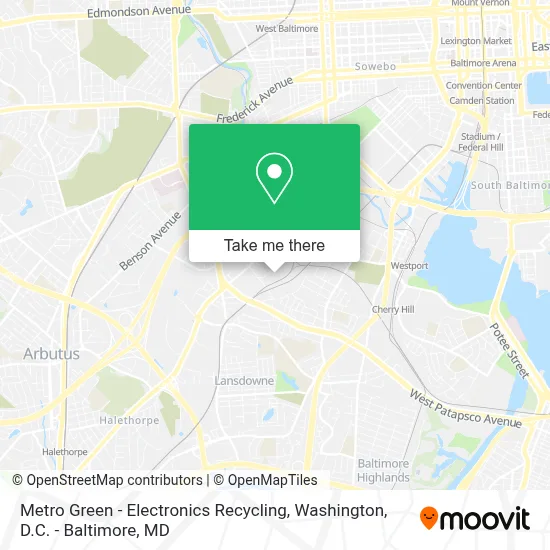 Metro Green - Electronics Recycling map