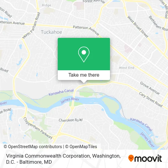 Virginia Commonwealth Corporation map