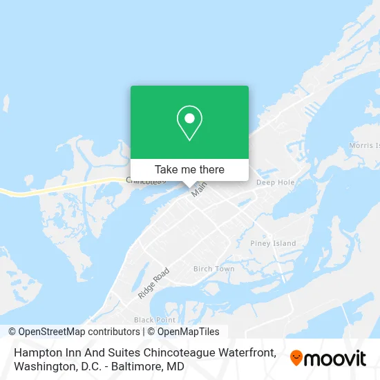 Hampton Inn And Suites Chincoteague Waterfront map