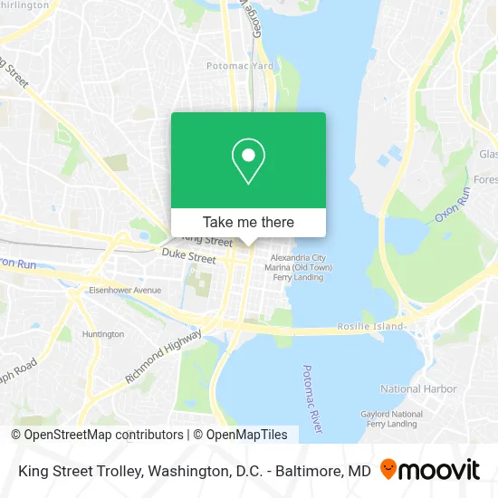 King Street Trolley map