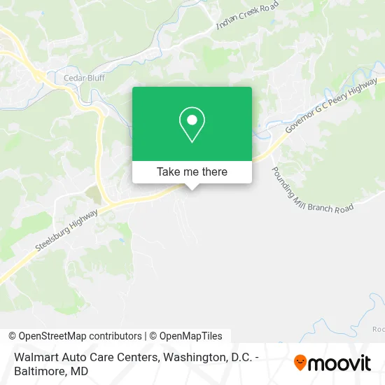 Walmart Auto Care Centers map