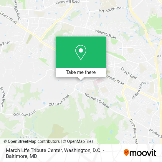 March Life Tribute Center map
