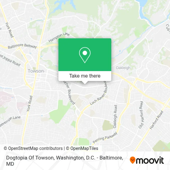 Dogtopia Of Towson map