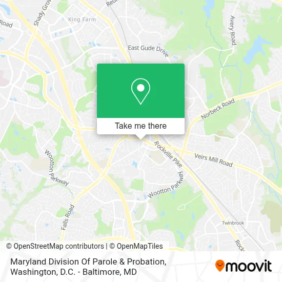 Maryland Division Of Parole & Probation map