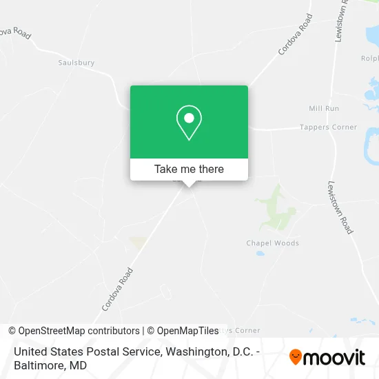 United States Postal Service map