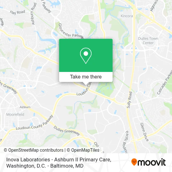 Inova Laboratories - Ashburn II Primary Care map