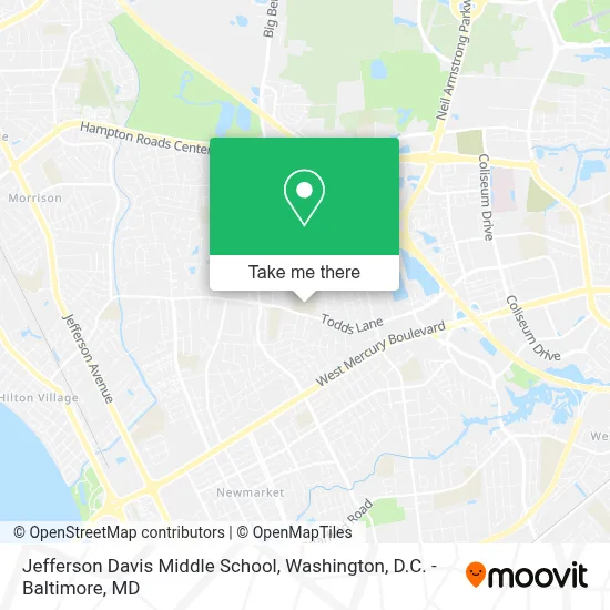 Jefferson Davis Middle School map