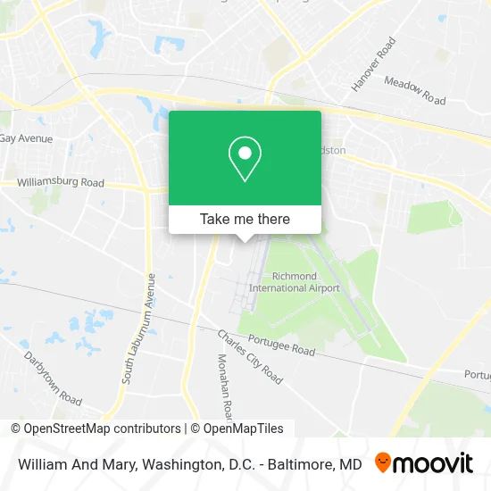 William And Mary map