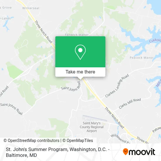 St. John's Summer Program map