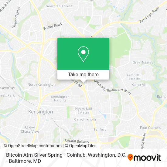 Bitcoin Atm Silver Spring - Coinhub map