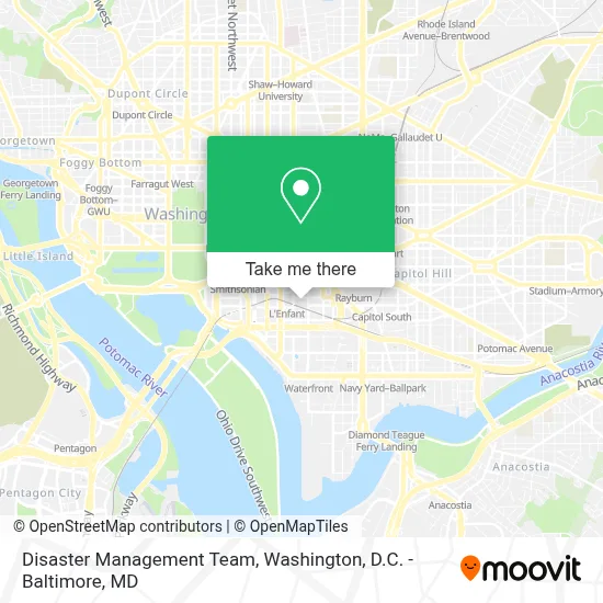 Disaster Management Team map