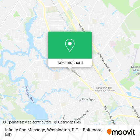 Infinity Spa Massage map