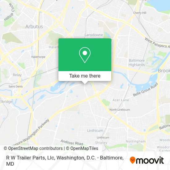 R W Trailer Parts, Llc map