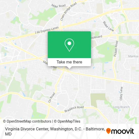 Virginia Divorce Center map