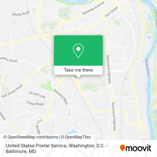 United States Postal Service map
