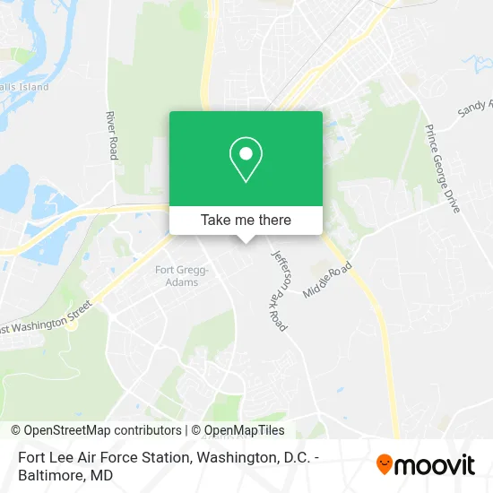 Fort Lee Air Force Station map