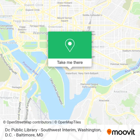 Dc Public Library - Southwest Interim map
