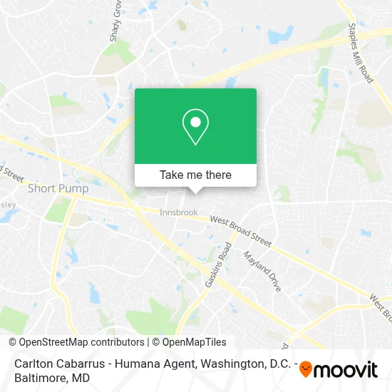 Carlton Cabarrus - Humana Agent map