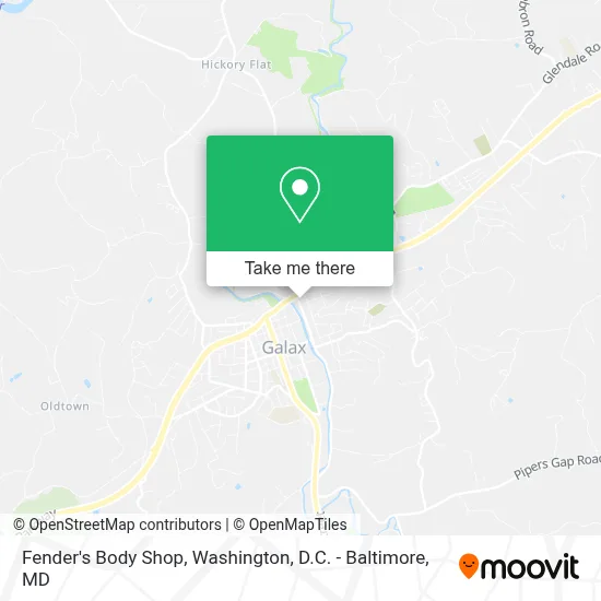 Fender's Body Shop map