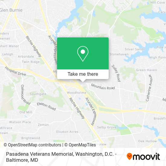 Pasadena Veterans Memorial map