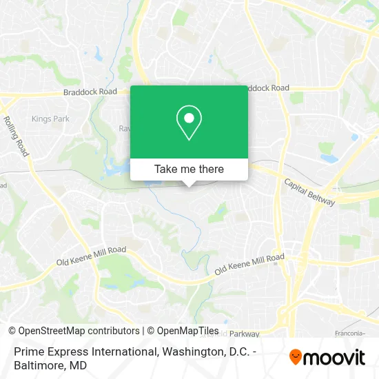 Prime Express International map