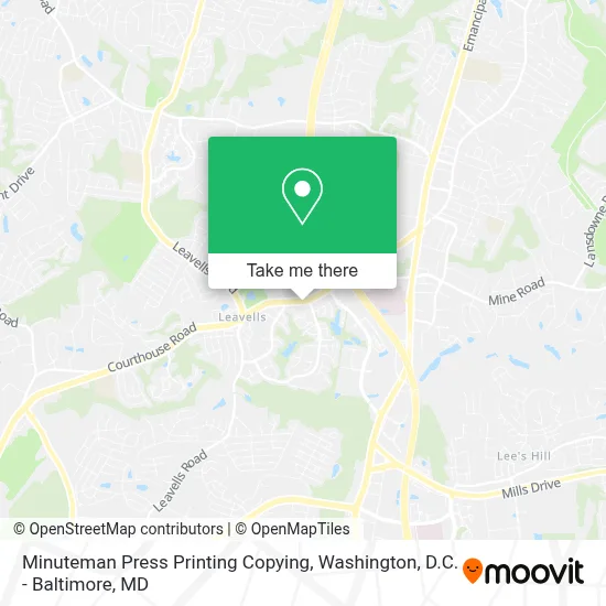 Minuteman Press Printing Copying map
