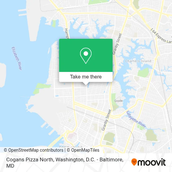 Cogans Pizza North map