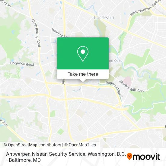 Antwerpen Nissan Security Service map