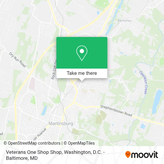 Veterans One Shop Shop map