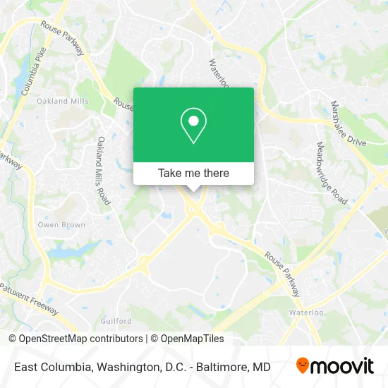 East Columbia map