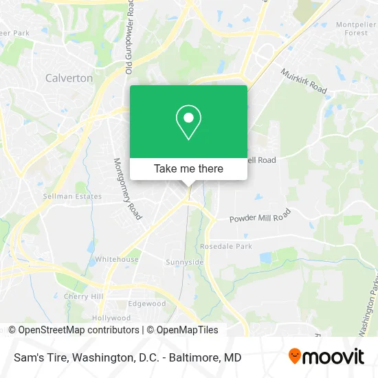 Sam's Tire map
