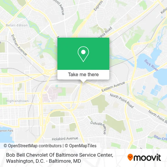Bob Bell Chevrolet Of Baltimore Service Center map