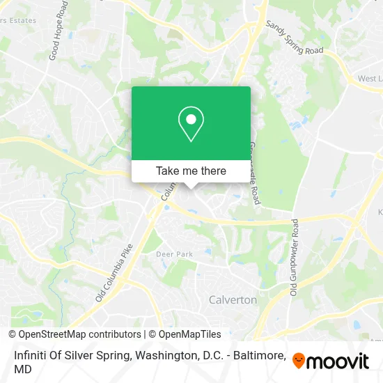 Infiniti Of Silver Spring map