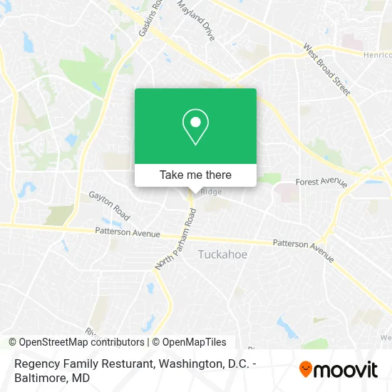 Regency Family Resturant map