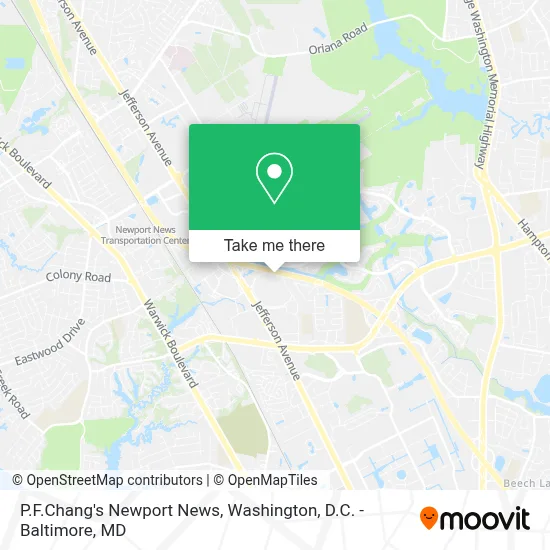 P.F.Chang's Newport News map